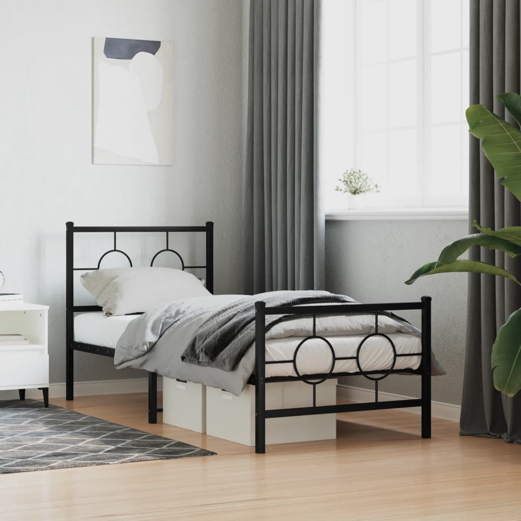 Metal Bed Frame Without Mattress 80X200Cm