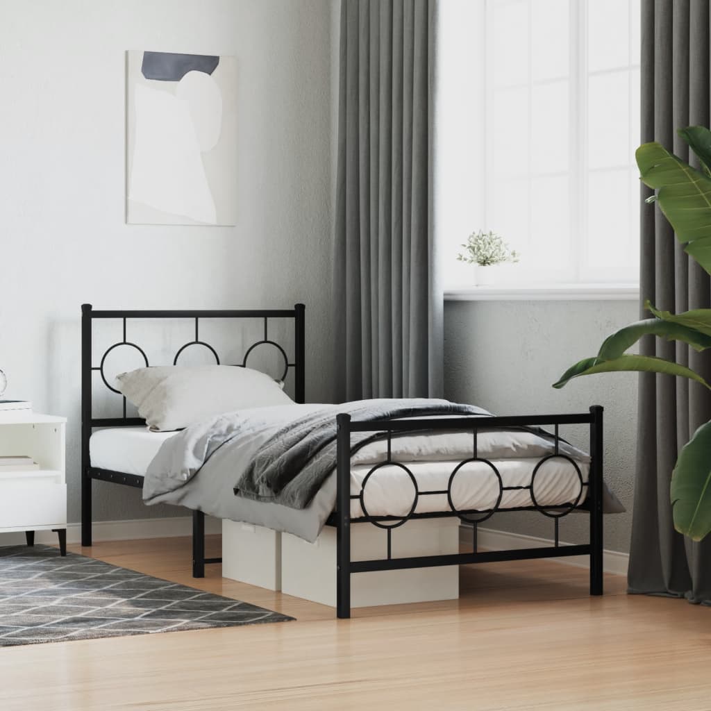 Metal Bed Frame Without Mattress 80X200Cm