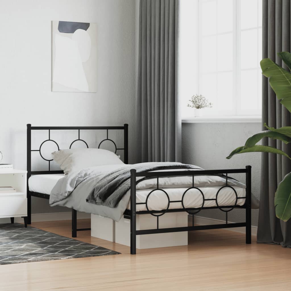 Metal Bed Frame Without Mattress 80X200Cm