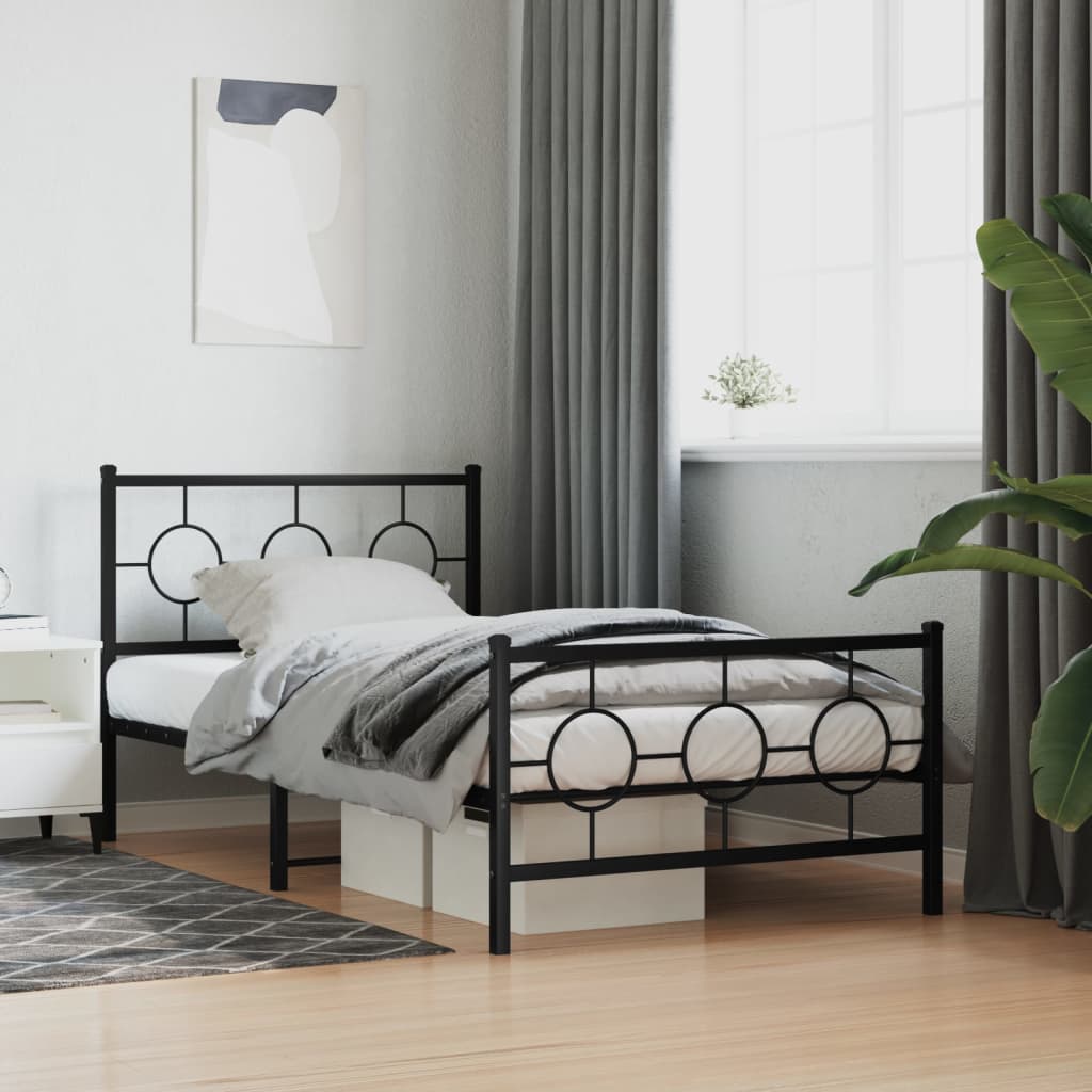 Metal Bed Frame Without Mattress 80X200Cm