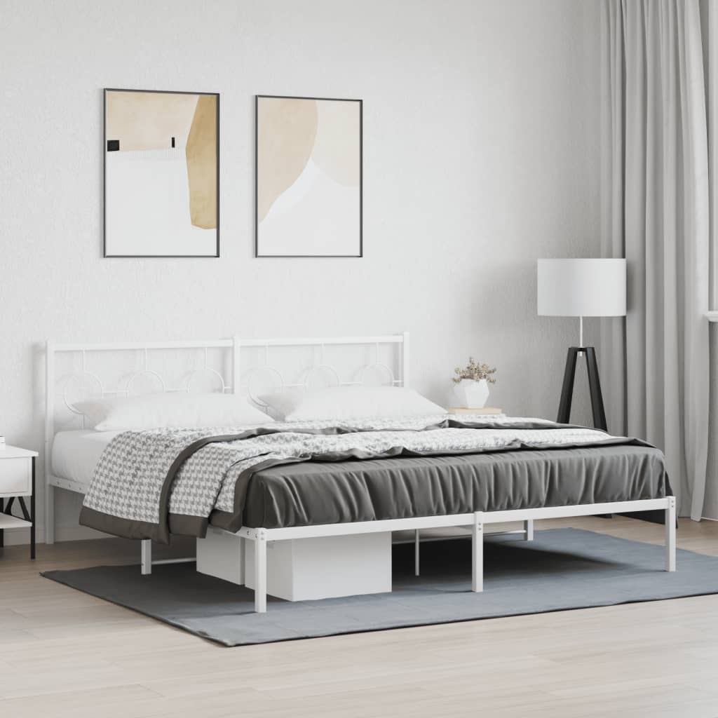 Metal Bed Frame Without Mattress 80X200Cm
