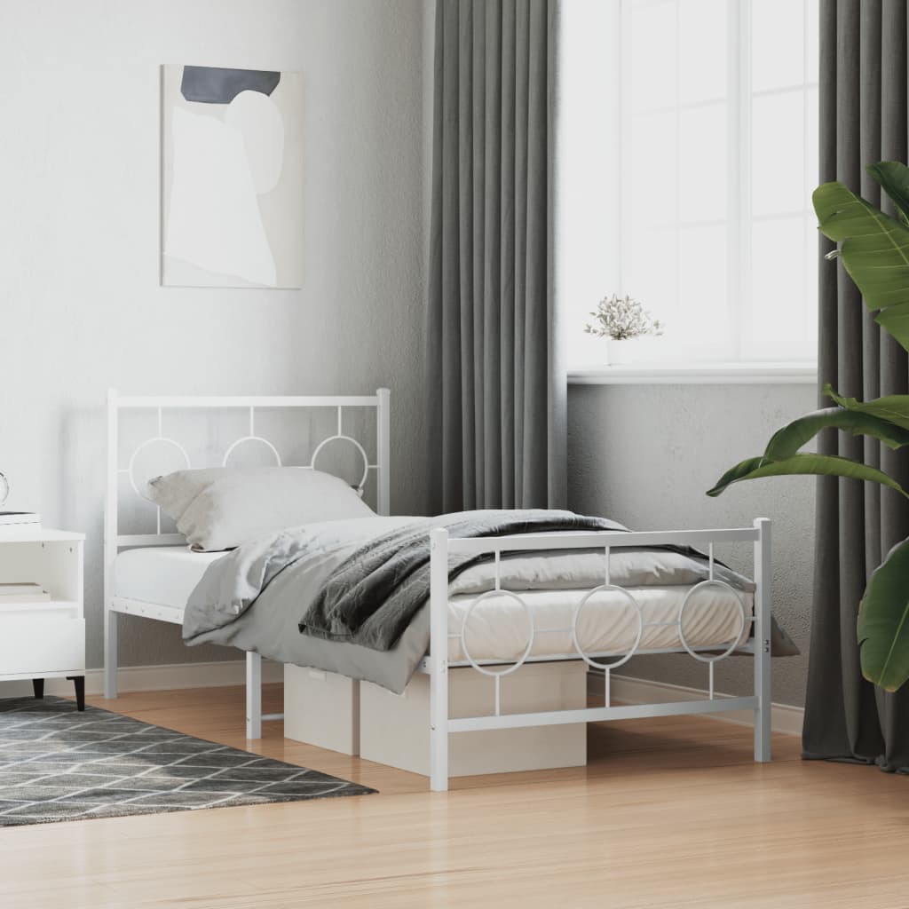 Metal Bed Frame Without Mattress 80X200Cm
