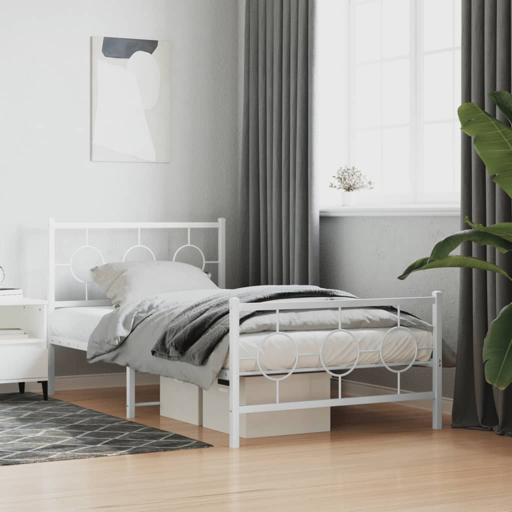 Metal Bed Frame Without Mattress 80X200Cm