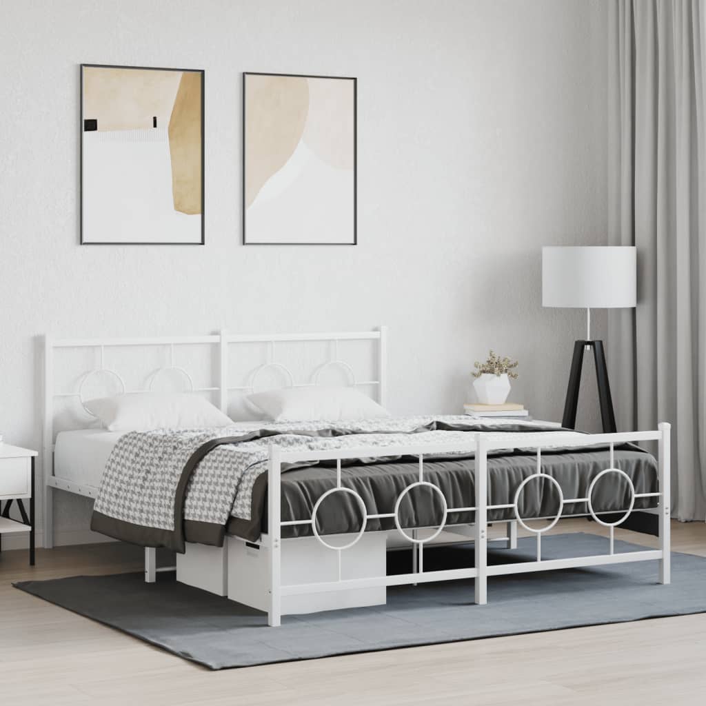 Metal Bed Frame Without Mattress 80X200Cm