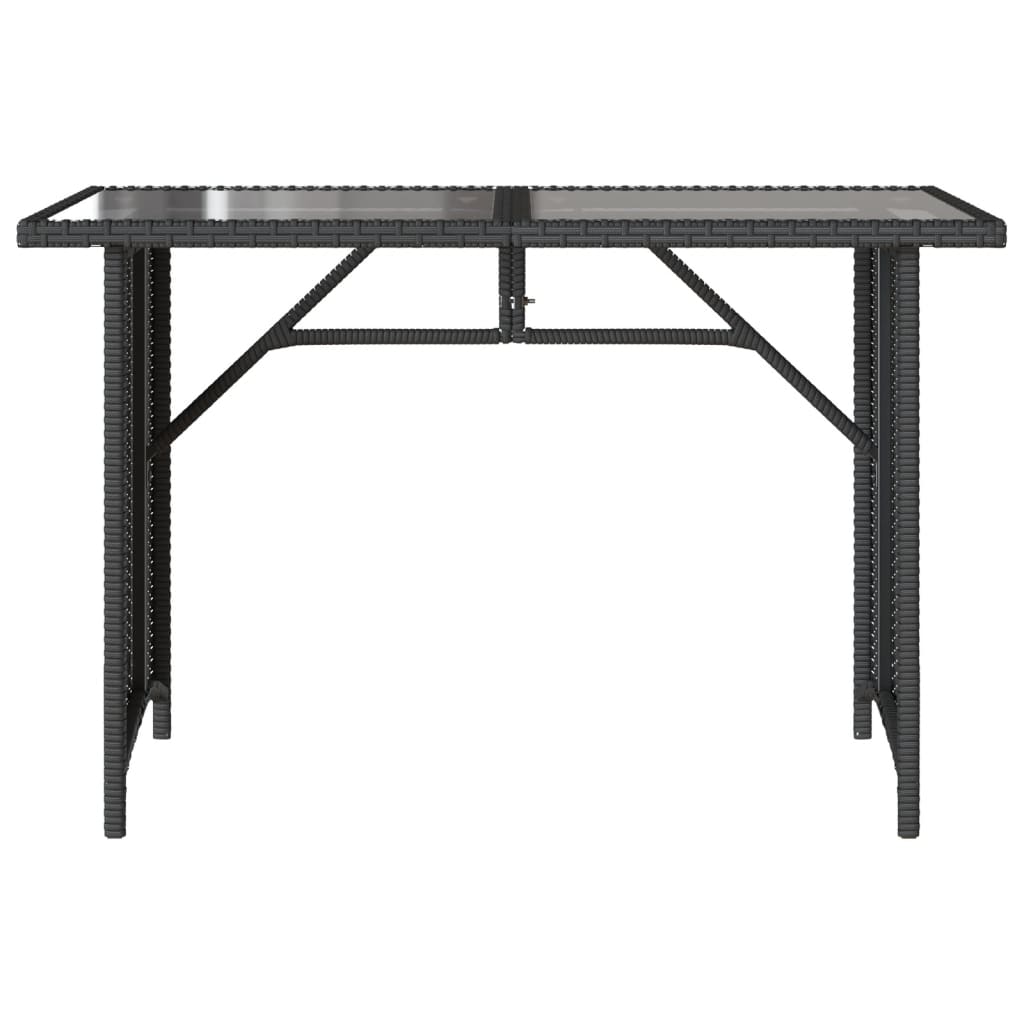 2 Piece Garden Dining Set With Cushions Black Poly Rattan