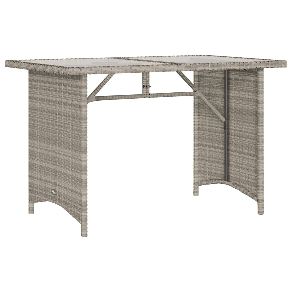Garden Table With Top 110X68X70 Cm Poly Rattan