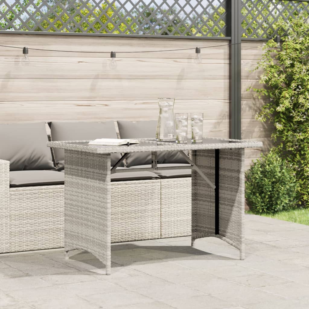 Garden Table With Top 110X68X70 Cm Poly Rattan