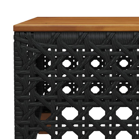 Garden Table 55X55X36 Cm Poly Rattan Acacia Wood