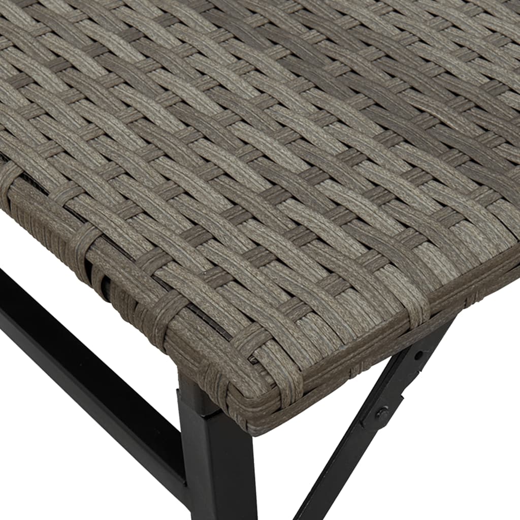 5 Piece Garden Dining Set Foldable Poly Rattan