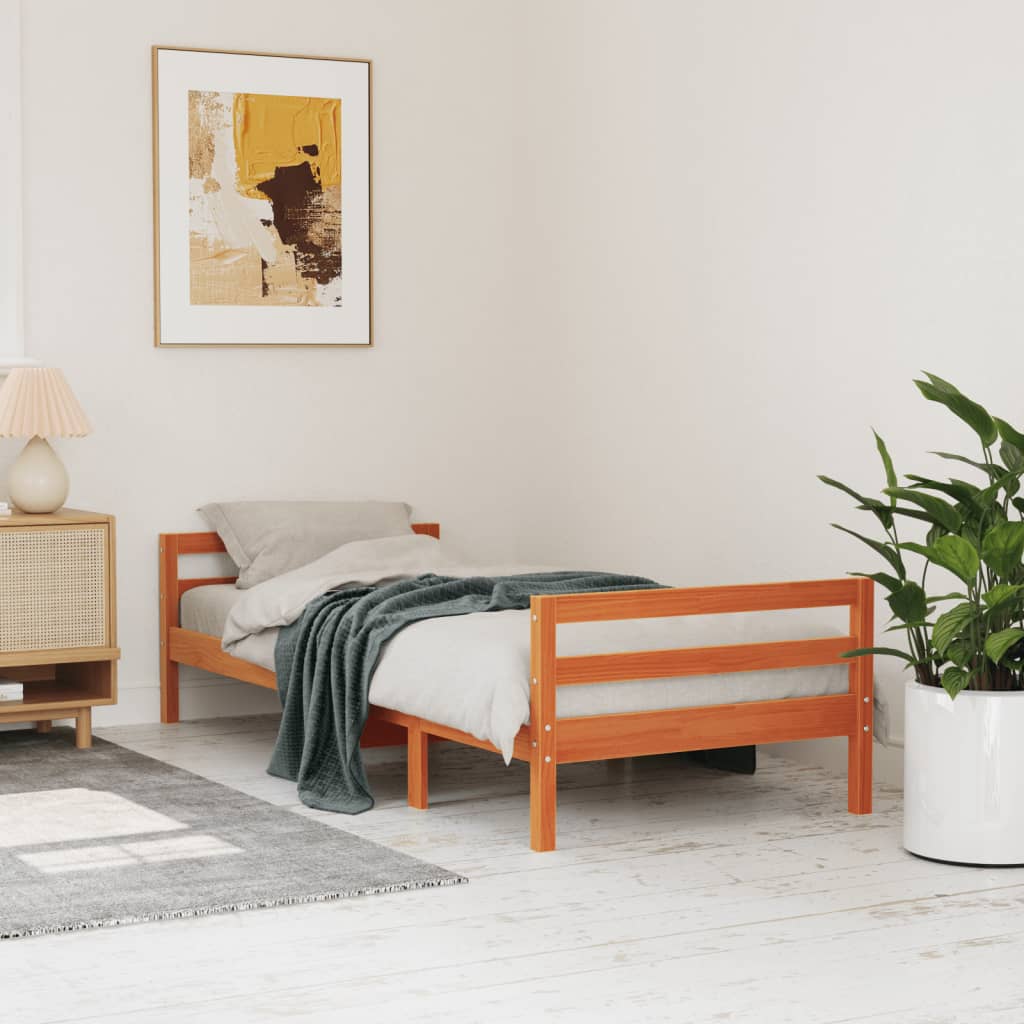 Bed Frame Without Mattress Solid Wood Pine