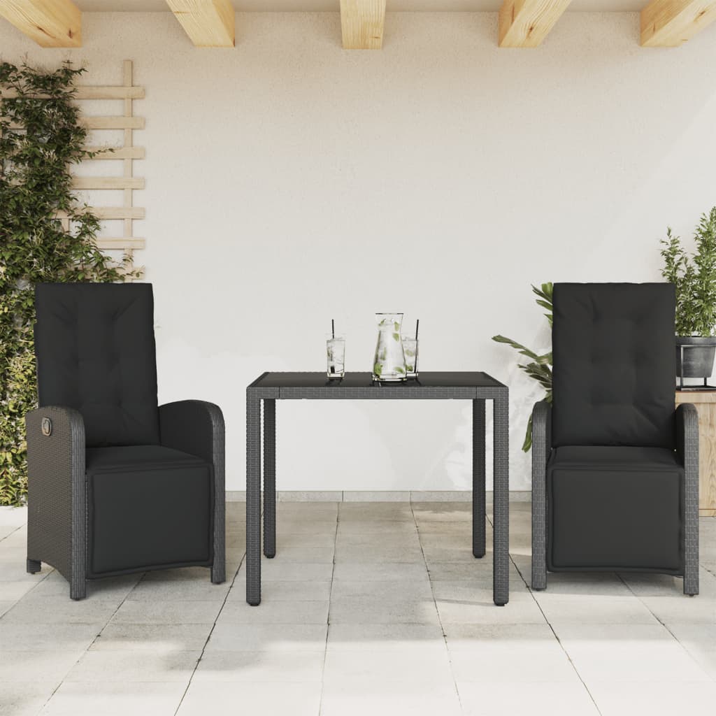 5 Piece Garden Dining Set With Cushions Poly Rattan