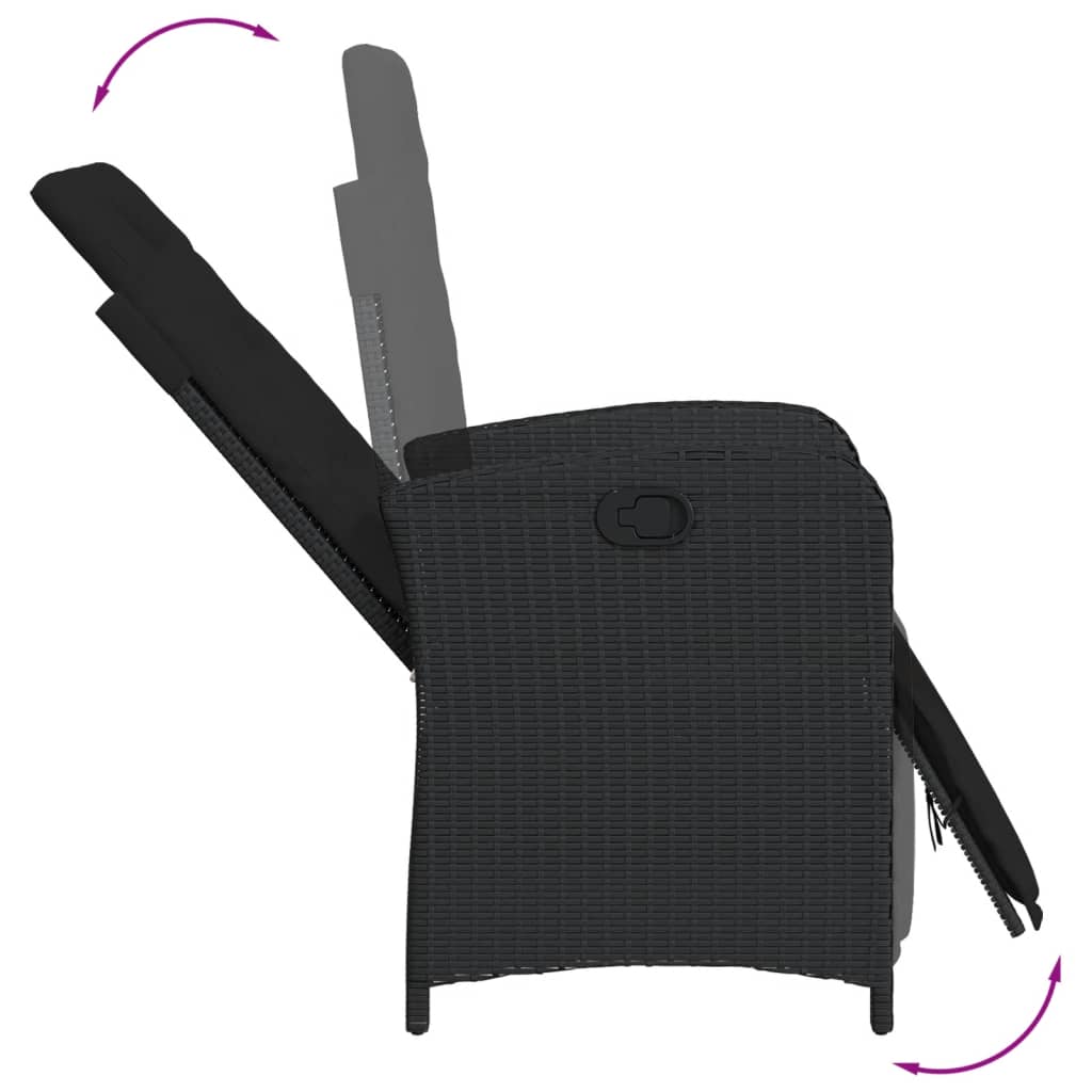 5 Piece Garden Dining Set With Cushions Poly Rattan