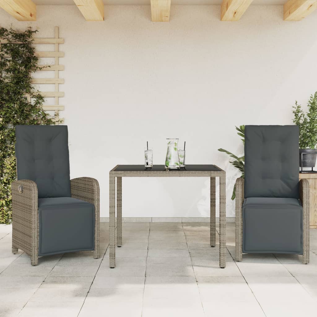5 Piece Garden Dining Set With Cushions Poly Rattan