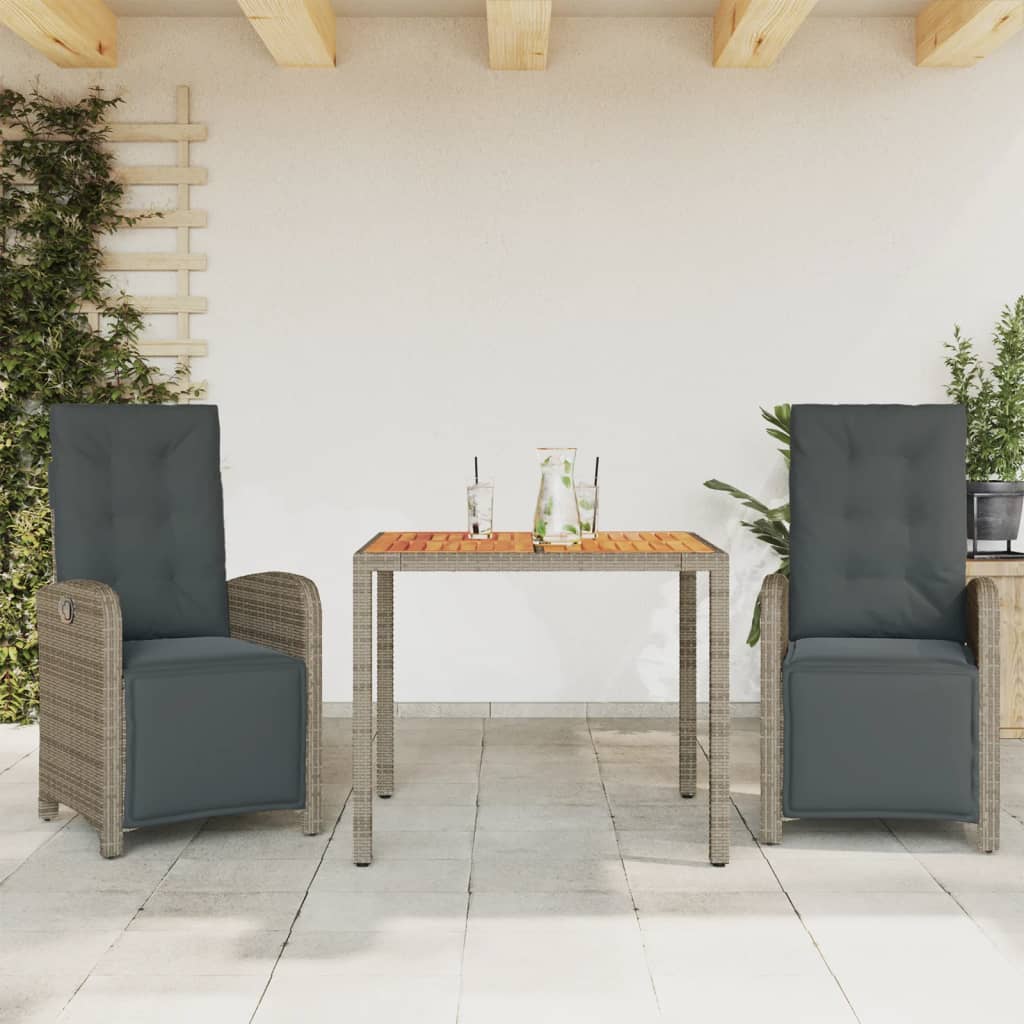 7 Piece Garden Dining Set With Cushions Poly Rattan