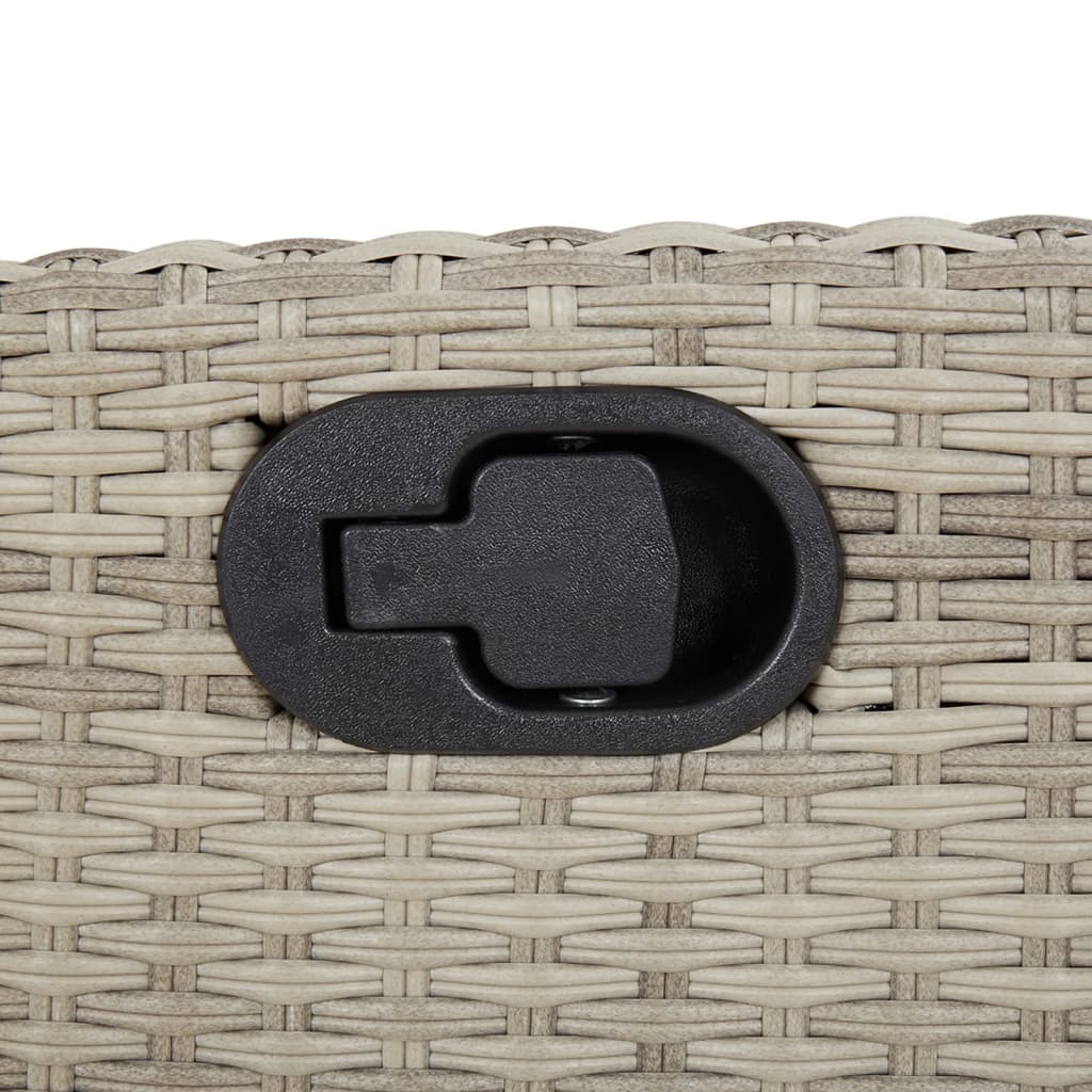 5 Piece Garden Dining Set With Cushions Light Grey Poly Rattan