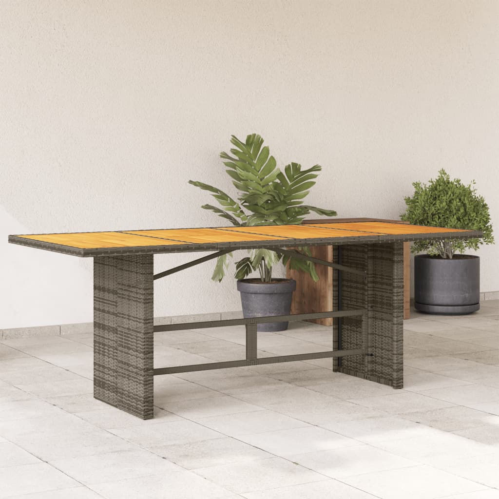 Garden Table With Top 190X80X75 Cm Poly Rattan