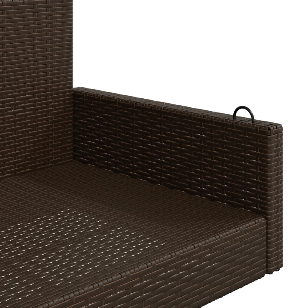 Swing Bench 119X56X48 Cm Poly Rattan