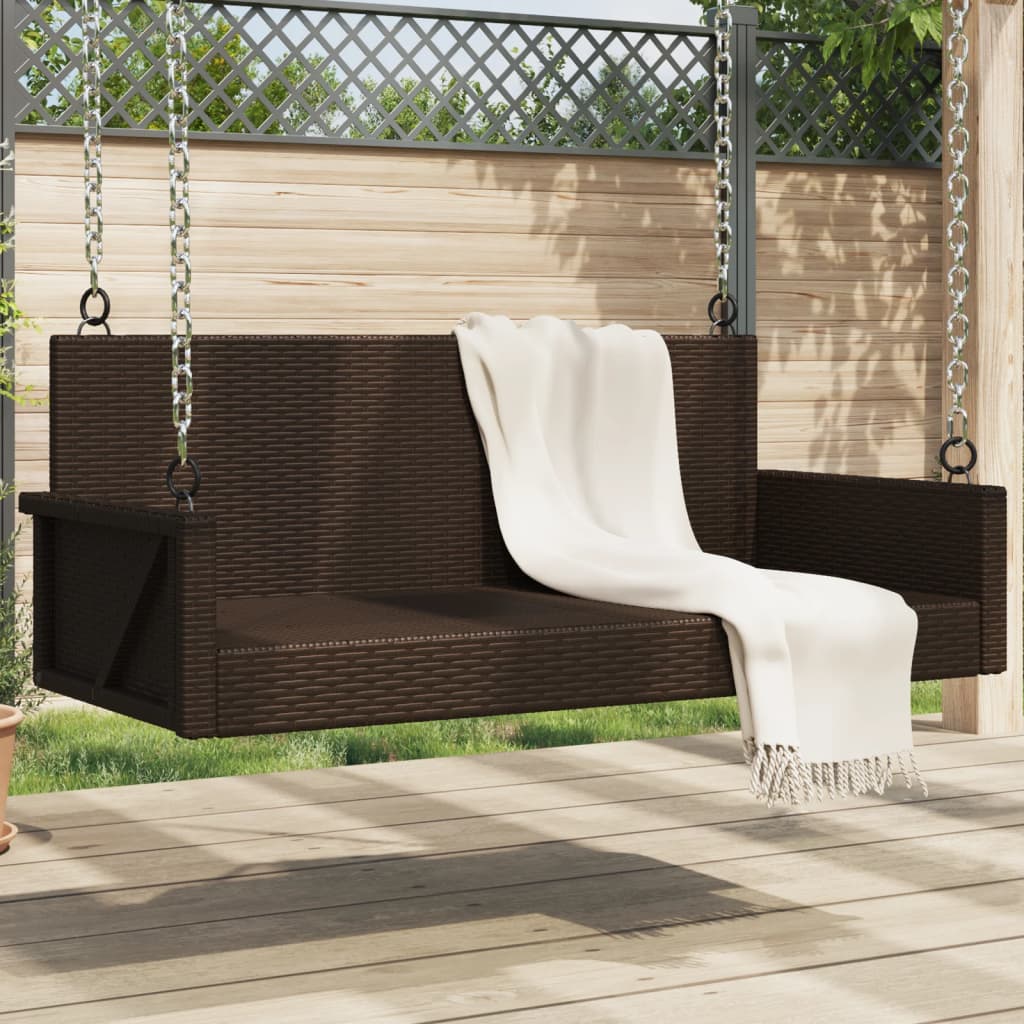 Swing Bench 119X56X48 Cm Poly Rattan