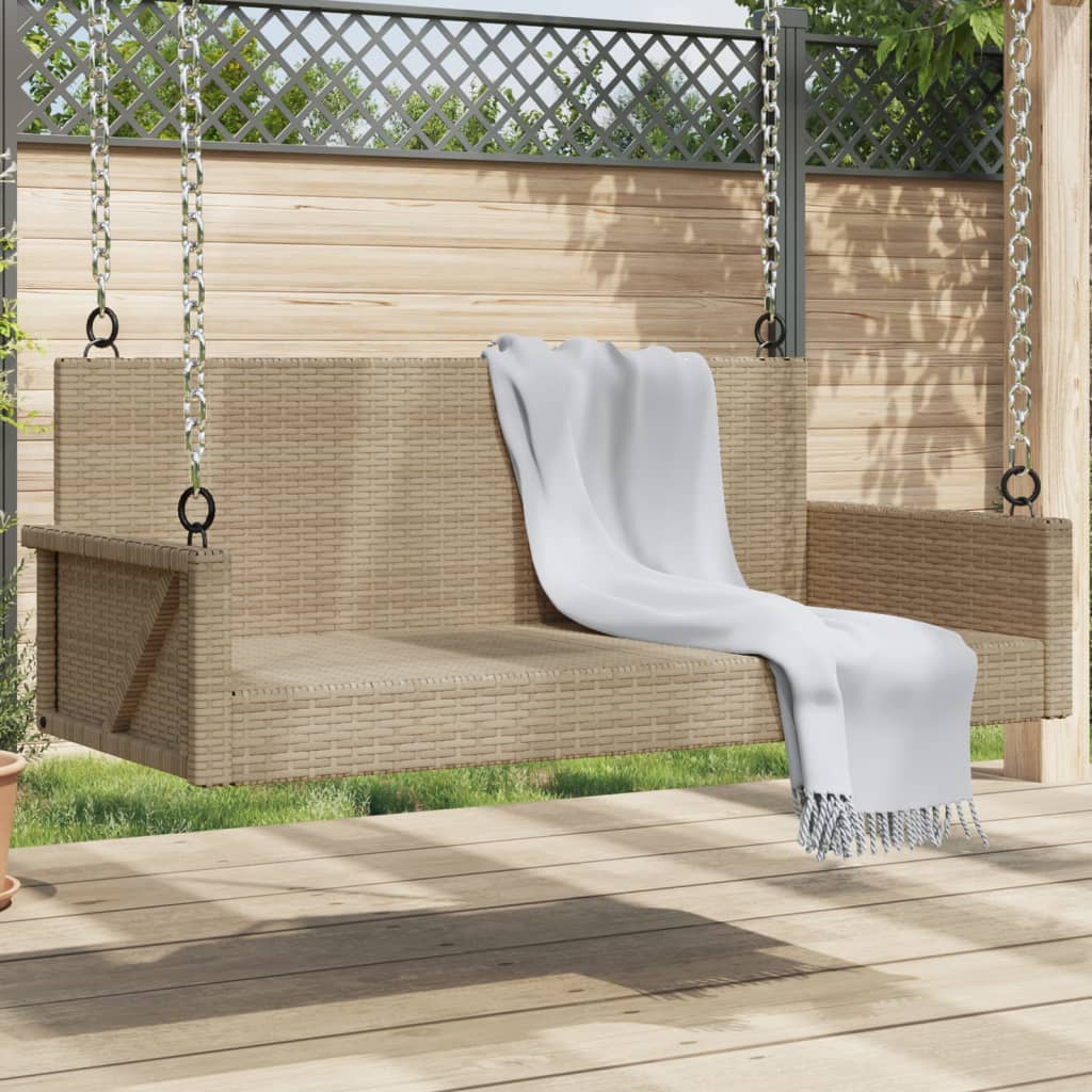Swing Bench 119X56X48 Cm Poly Rattan