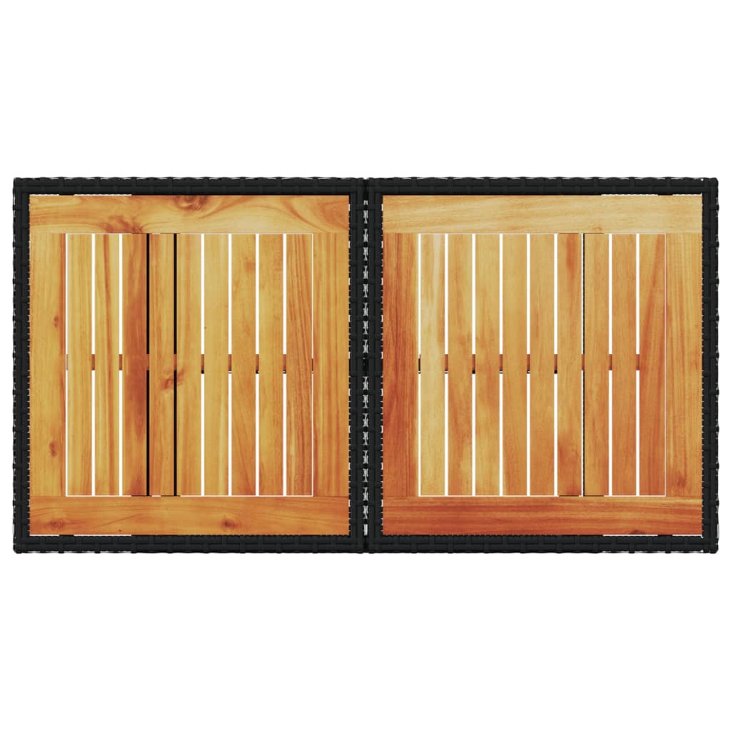 Garden Table 100X55X73 Cm Poly Rattan And Acacia