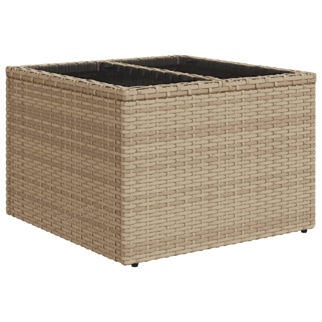 Garden Table With Top 55X55X37 Cm Poly Rattan