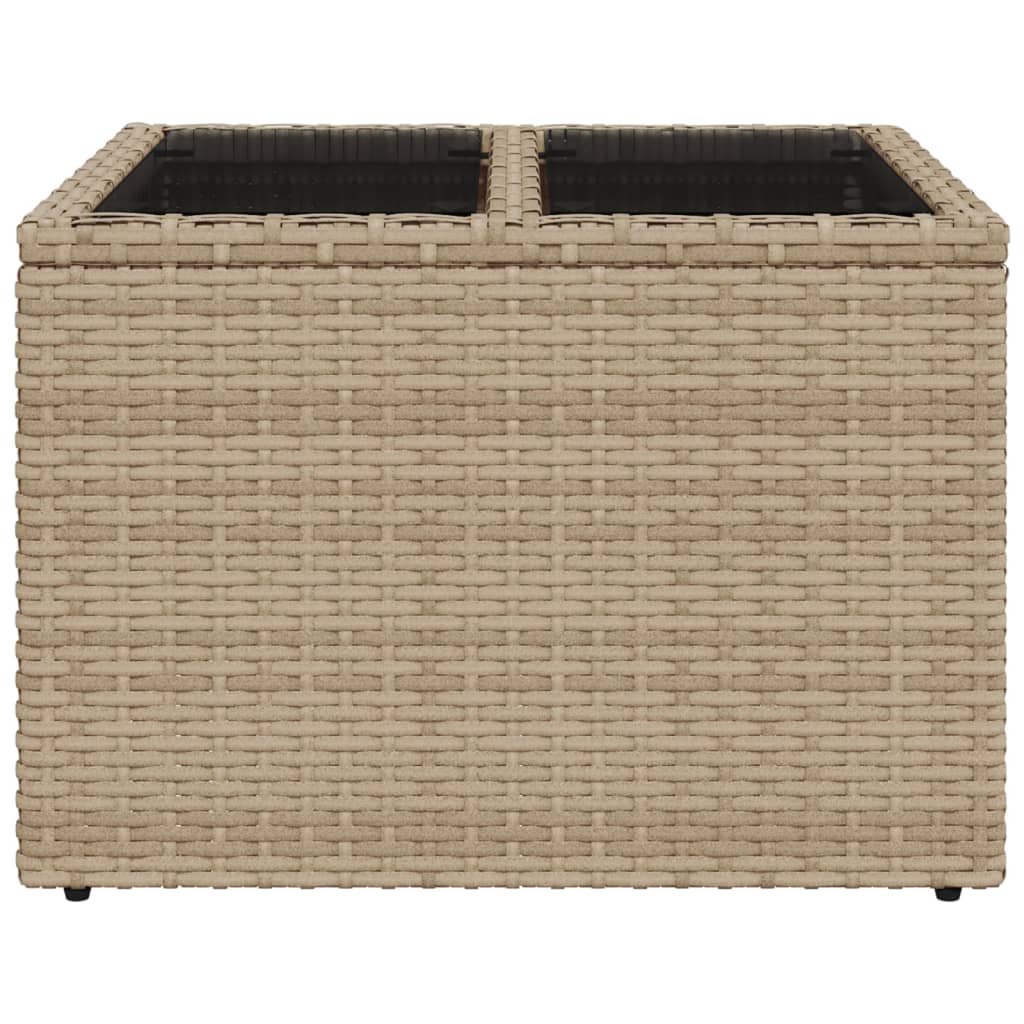 Garden Table With Top 55X55X37 Cm Poly Rattan