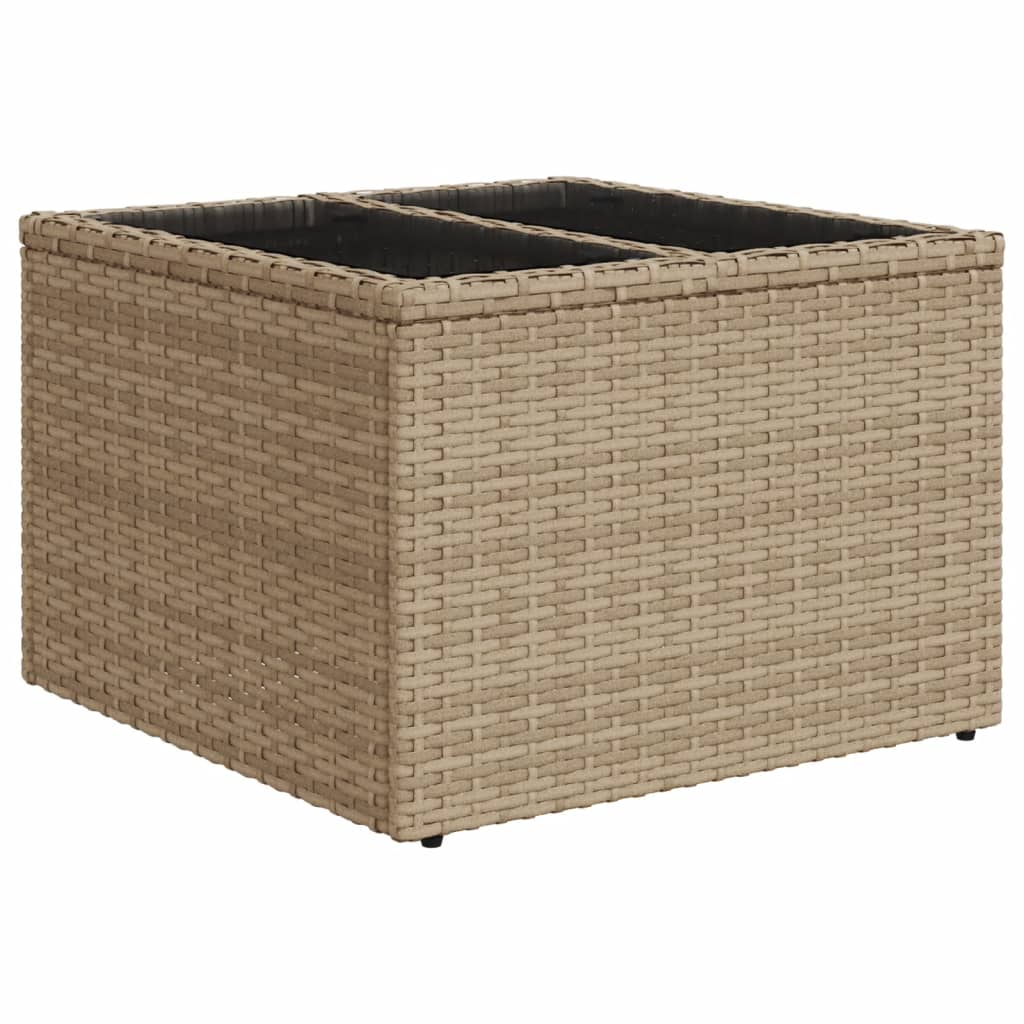 Garden Table With Top 55X55X37 Cm Poly Rattan