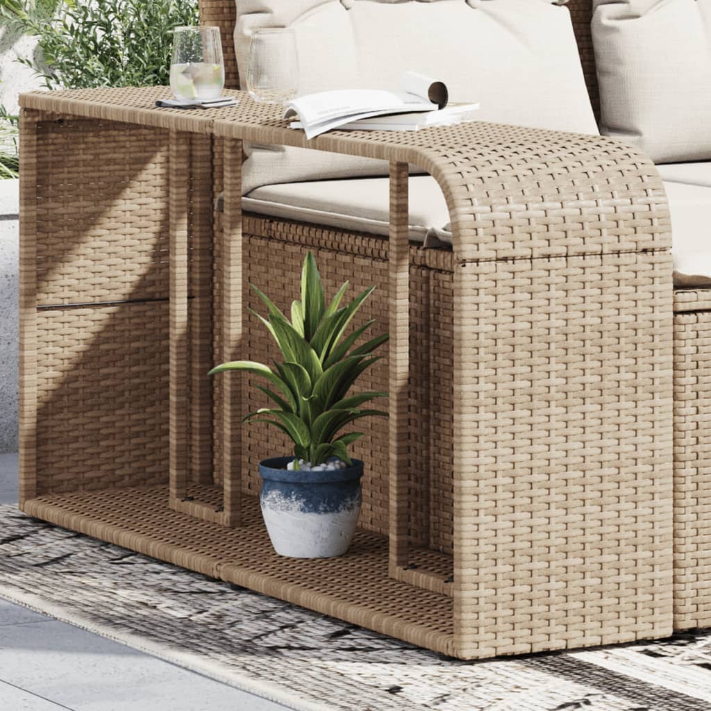 Storage Shelves 2 Pcs Poly Rattan