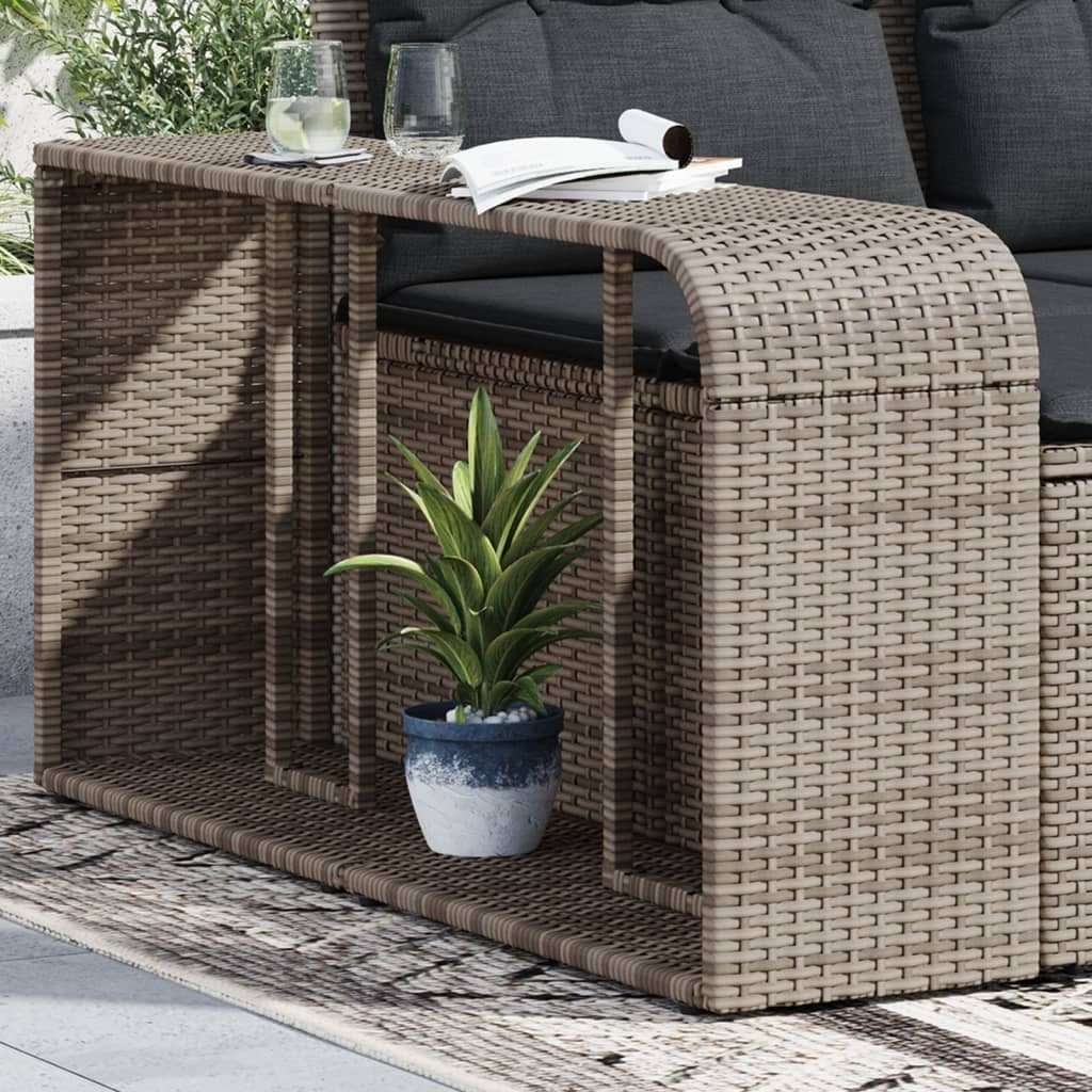 Storage Shelves 2 Pcs Poly Rattan