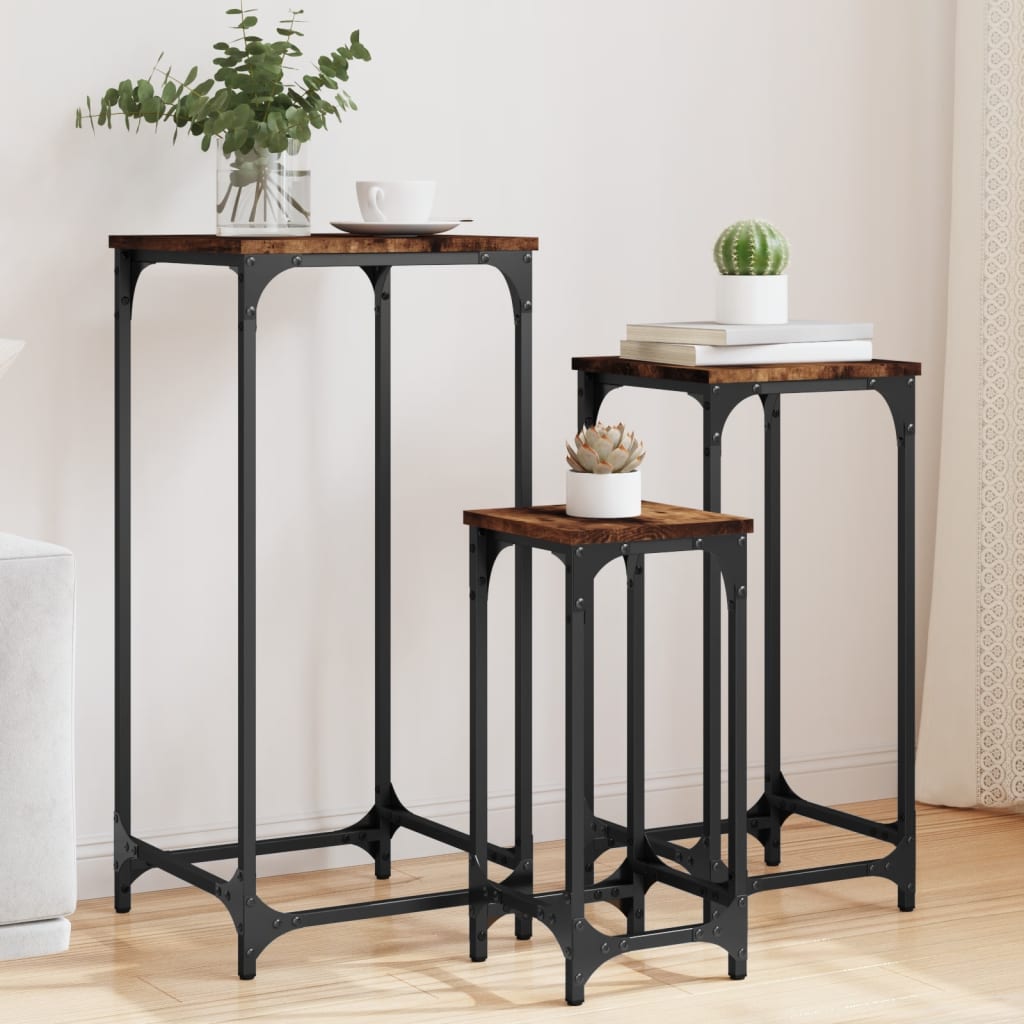 Nesting Side Tables 3 Pcs Engineered Wood
