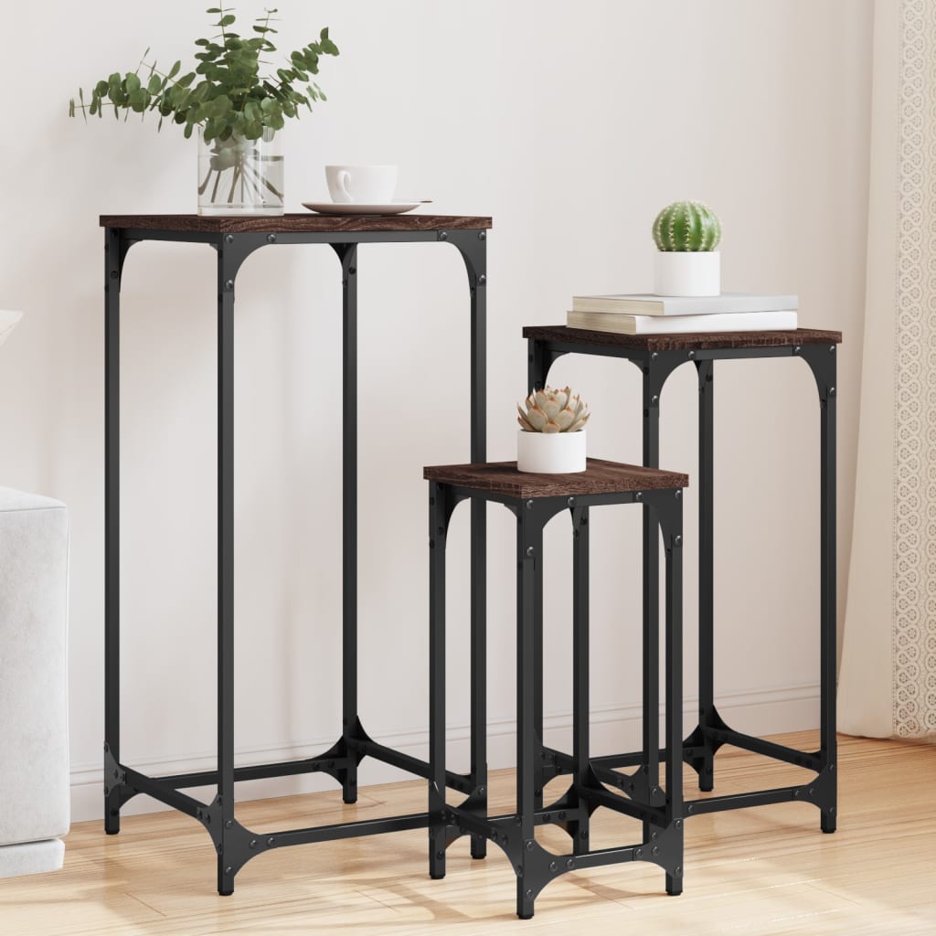 Nesting Side Tables 3 Pcs Engineered Wood