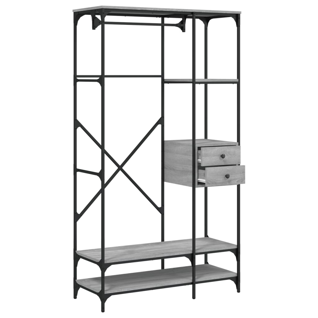 Wardrobe With Drawers 100X40X180 Cm Engineered Wood