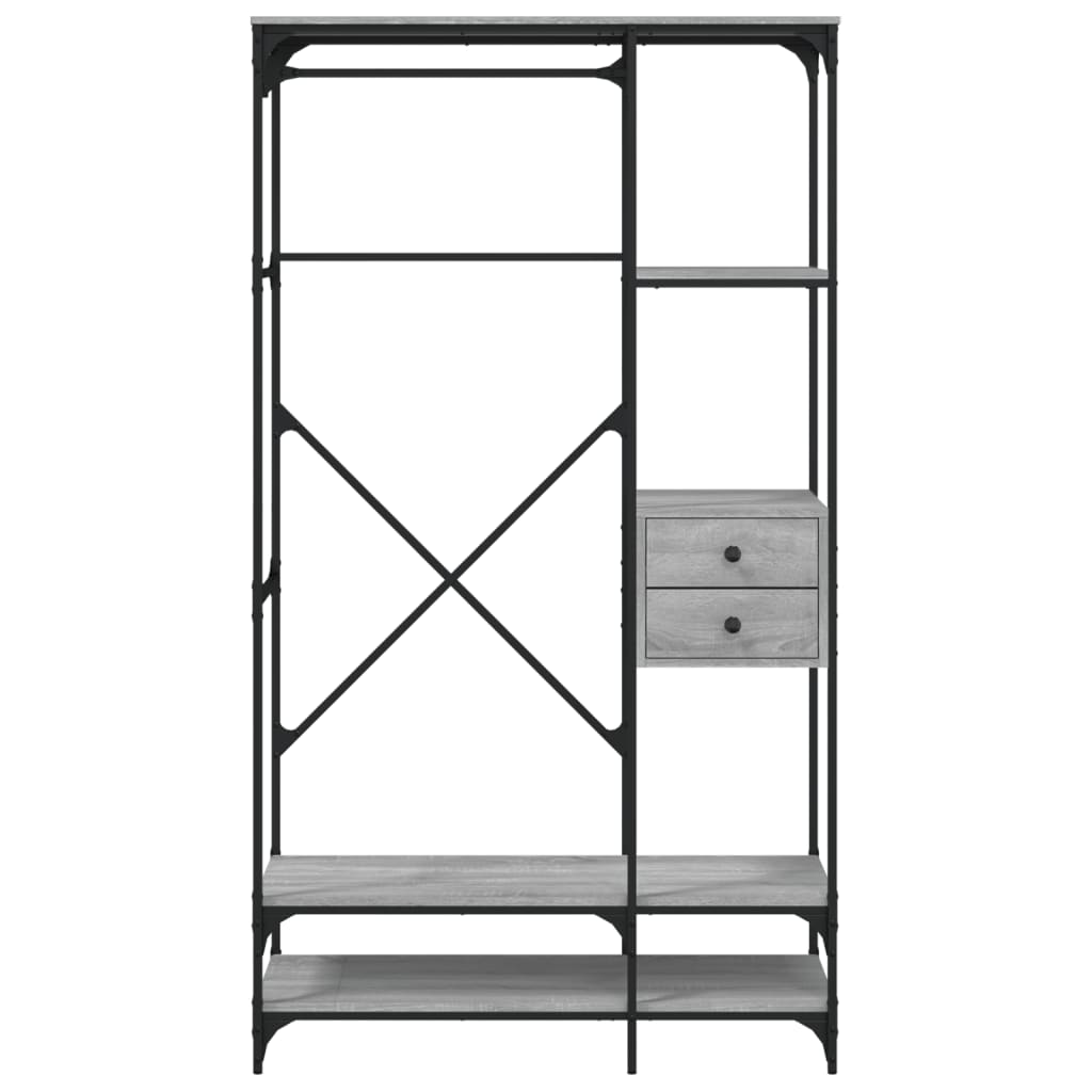 Wardrobe With Drawers 100X40X180 Cm Engineered Wood