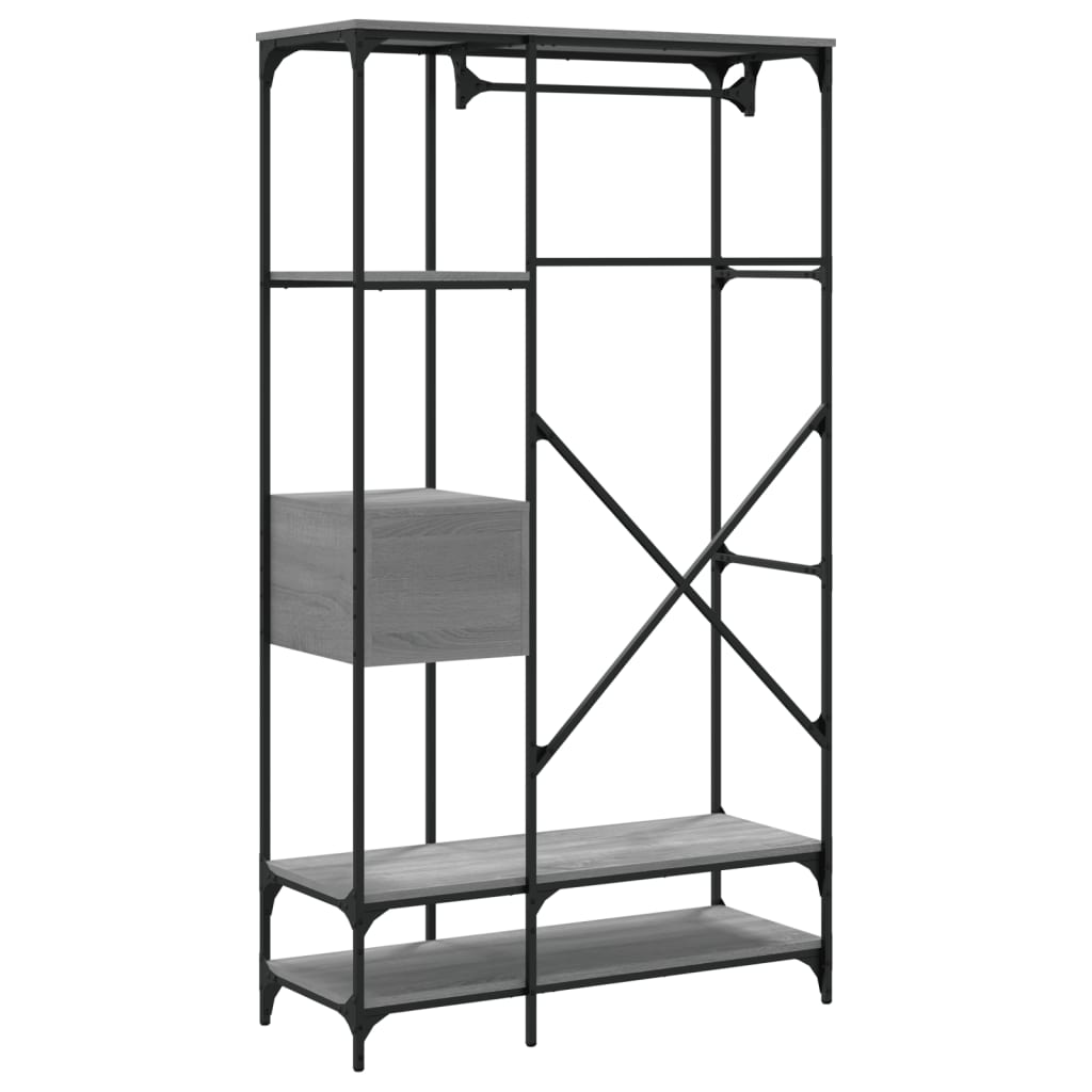 Wardrobe With Drawers 100X40X180 Cm Engineered Wood