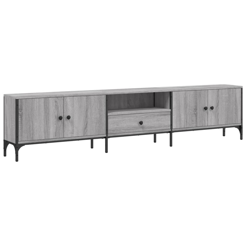 Tv Cabinet With Drawer 200X25X44 Cm Engineered Wood