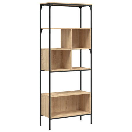Bookcase 5-Tier 76X33X188.5 Cm Engineered Wood