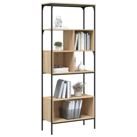 Bookcase 5-Tier 76X33X188.5 Cm Engineered Wood