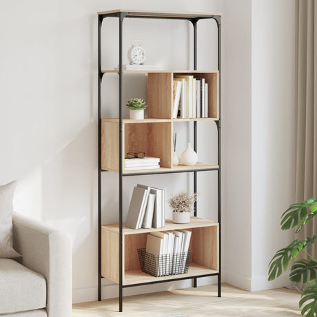 Bookcase 5-Tier 76X33X188.5 Cm Engineered Wood