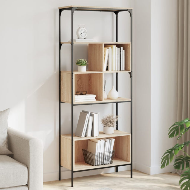 Bookcase 5-Tier 76X33X188.5 Cm Engineered Wood