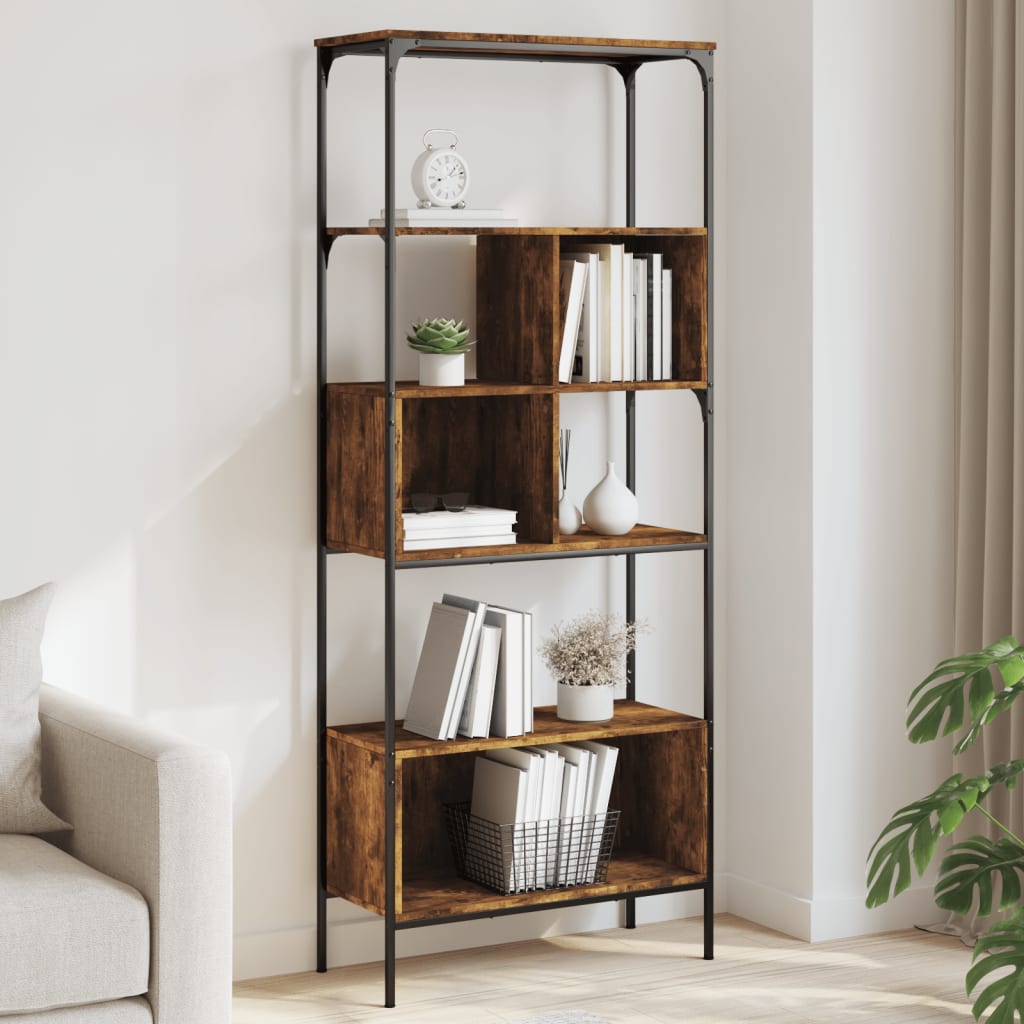 Bookcase 5-Tier 76X33X188.5 Cm Engineered Wood