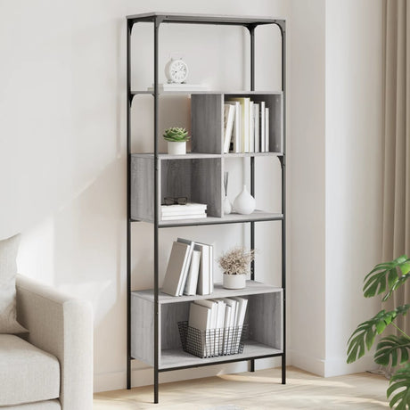 Bookcase 5-Tier 76X33X188.5 Cm Engineered Wood