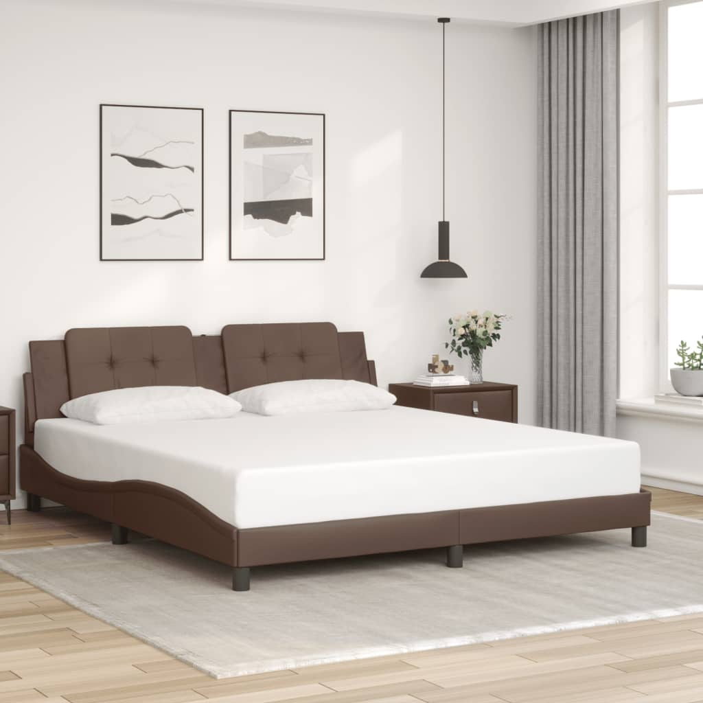 Bed Frame Without Mattress Faux Leather