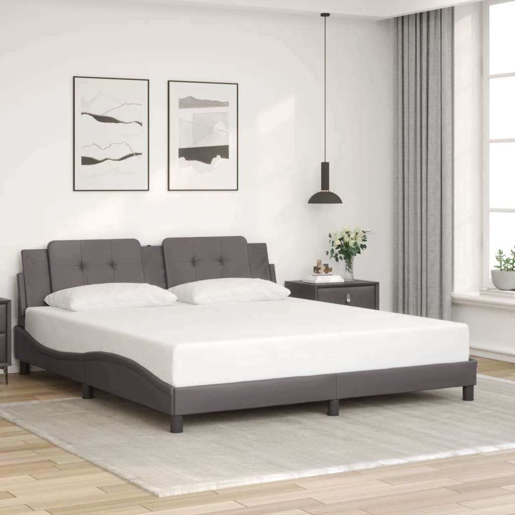 Bed Frame Without Mattress Faux Leather