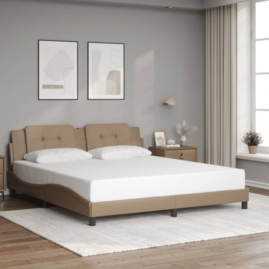 Bed Frame Without Mattress Faux Leather
