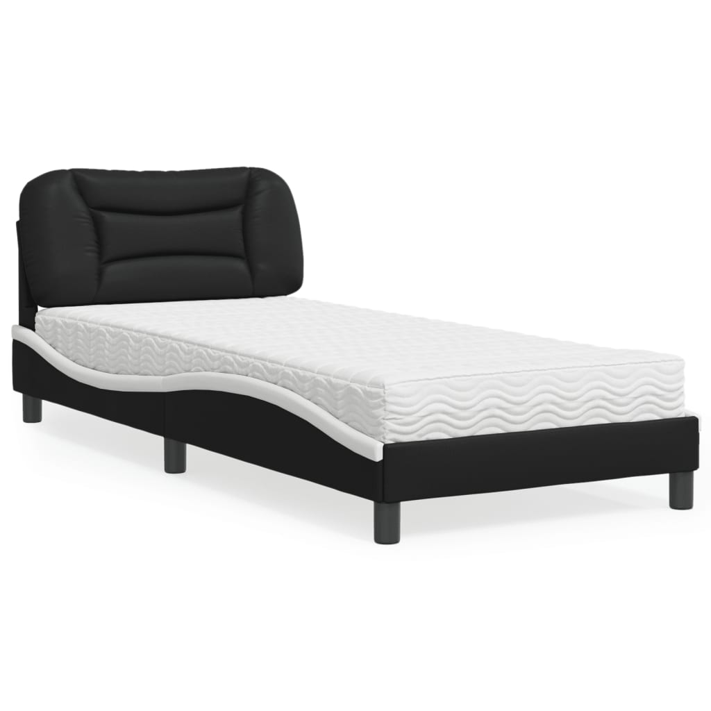 Bed With Mattress "Hvar" 90X190 Cm Single Faux Leather