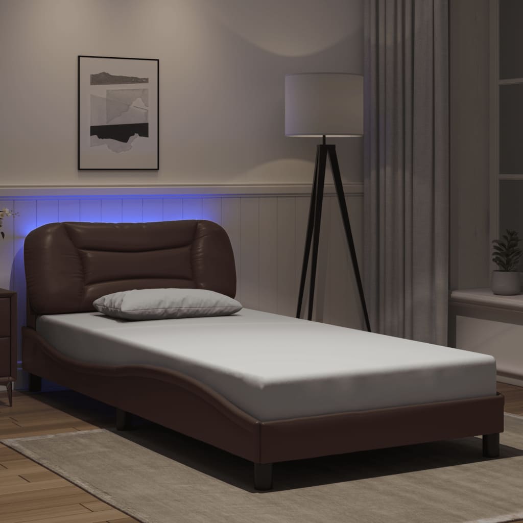 Bed Frame With Led Without Mattress "Hvar" Single