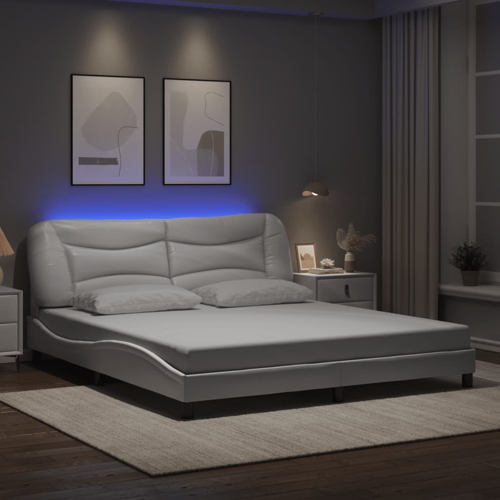 Bed Frame With Led Without Mattress "Hvar" Single