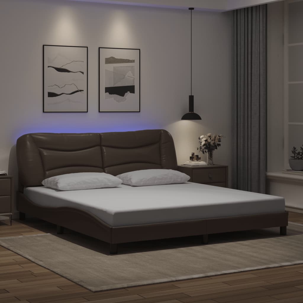 Bed Frame With Led Without Mattress "Hvar" Single