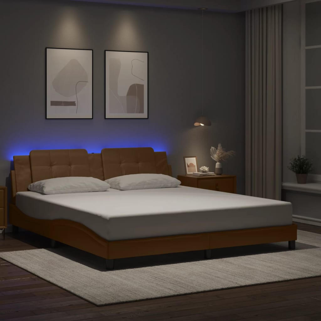 Bed Frame With Led Without Mattress