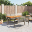 5 Piece Garden Dining Set With Cushions Grey Poly Rattan